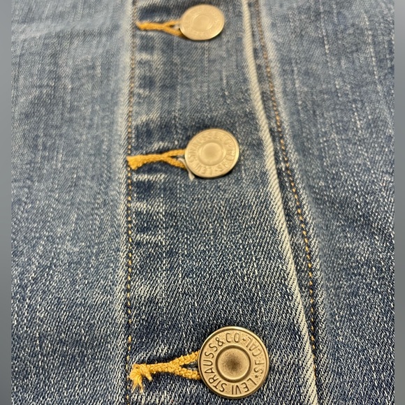 Vintage Levi’s button down modest denim long skirt size 28 - Picture 4 of 11